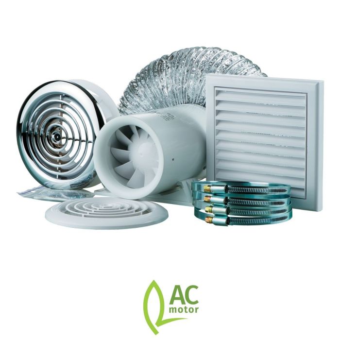 Blauberg Ducto Bathroom Shower Fan Kit 100mm