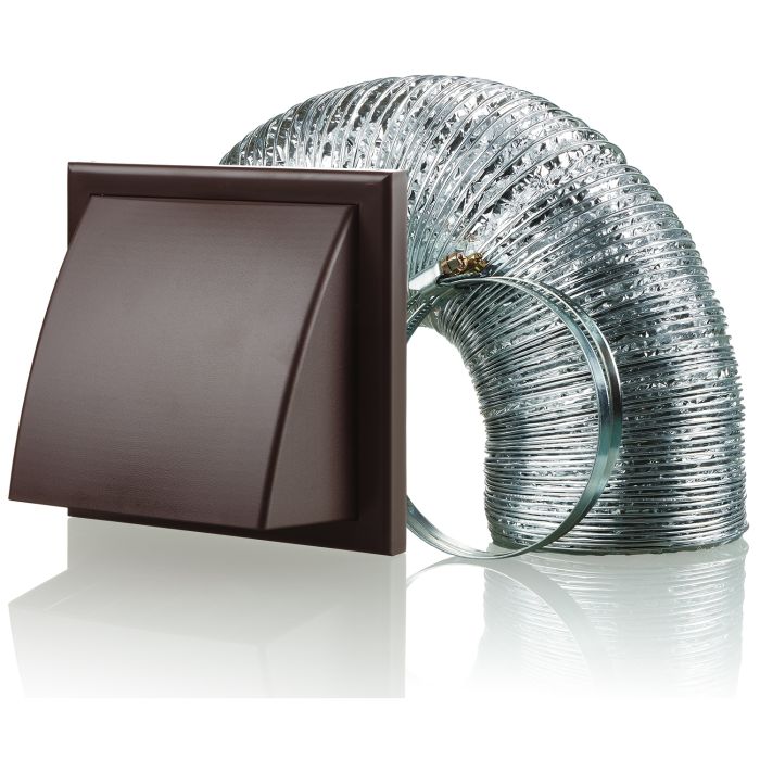 Blauberg Brown Cooker Hood Duct Cowled Wall Shutter Vent Kit Fan Extractor 150mm 6"