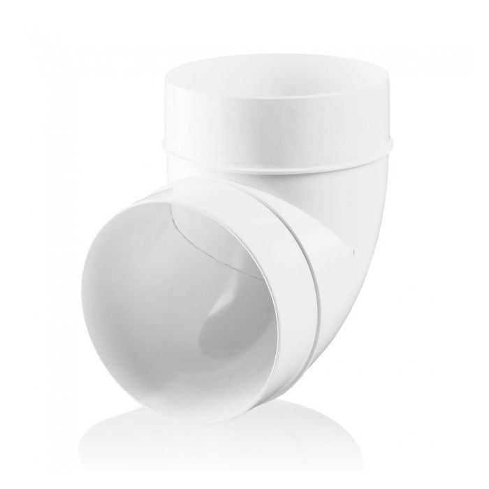 Blauberg Circular Round Plastic Ventilation Duct 90 Degree Bend - 6" 150mm