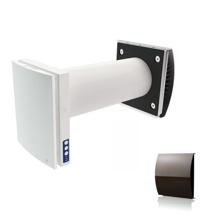 Vento-Midi Decentralised Single Room Heat Recovery Fan Unit WiFi Brown Cowl